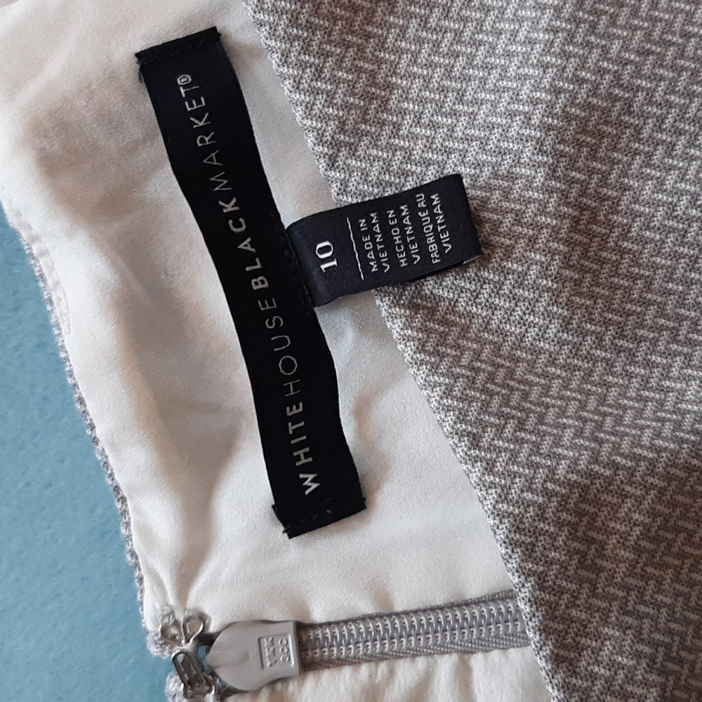White House Black Market Gray Pencil Skirt